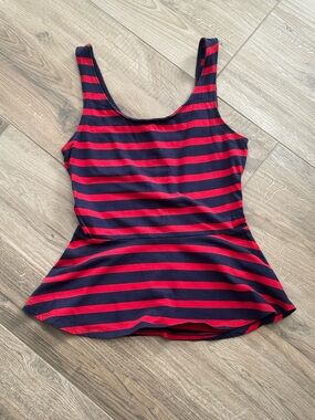 Express - Striped Peplum Tank Top